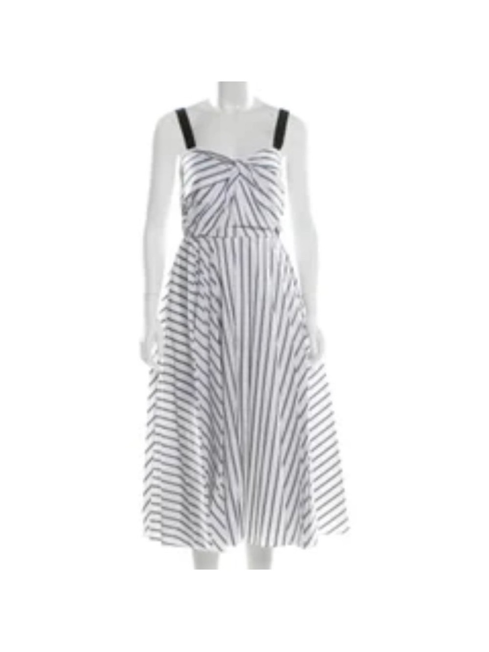 Jason Wu White and Navy Striped Maxi Dress - Picture 3 of 5